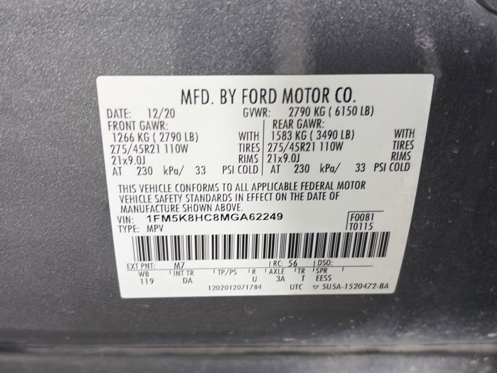 Certified 2021 Ford Explorer Platinum w/ Equipment Group 601A image 9