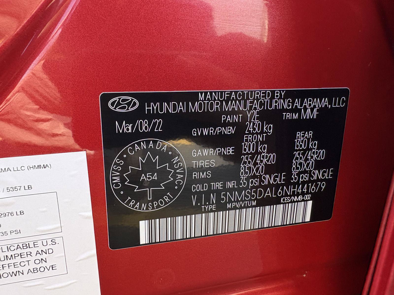 Used 2022 Hyundai Santa Fe Calligraphy AWD/4WD image 17