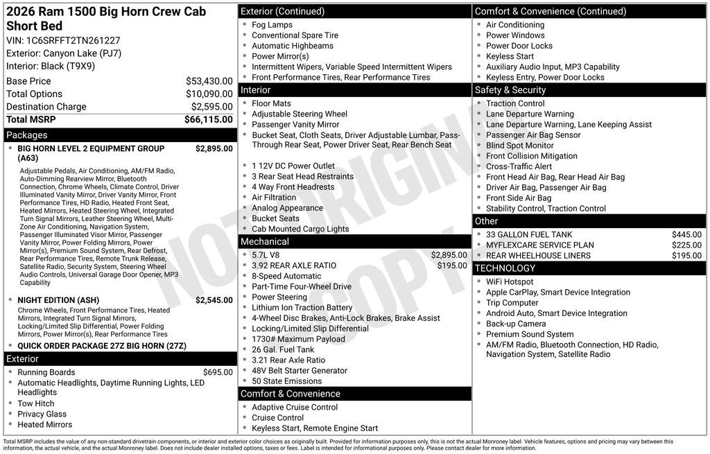 Used 2026 RAM 1500 Big Horn AWD/4WD image 11