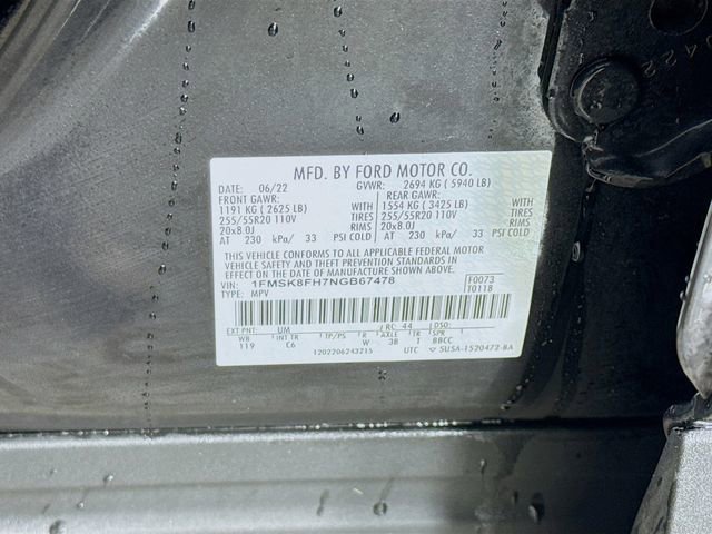 Certified 2022 Ford Explorer Limited w/ Equipment Group 301A image 34