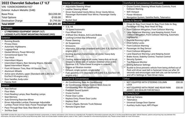 Used 2022 Chevrolet Suburban LT image 37