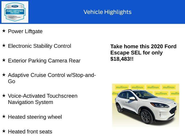 Certified 2020 Ford Escape SEL image 18