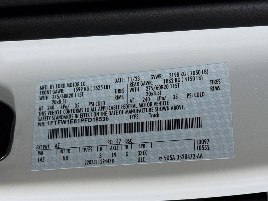 Certified 2023 Ford F150 Lariat w/ Equipment Group 502A High image 34