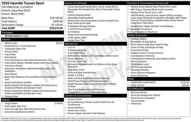 Used 2020 Hyundai Tucson Sport image 10