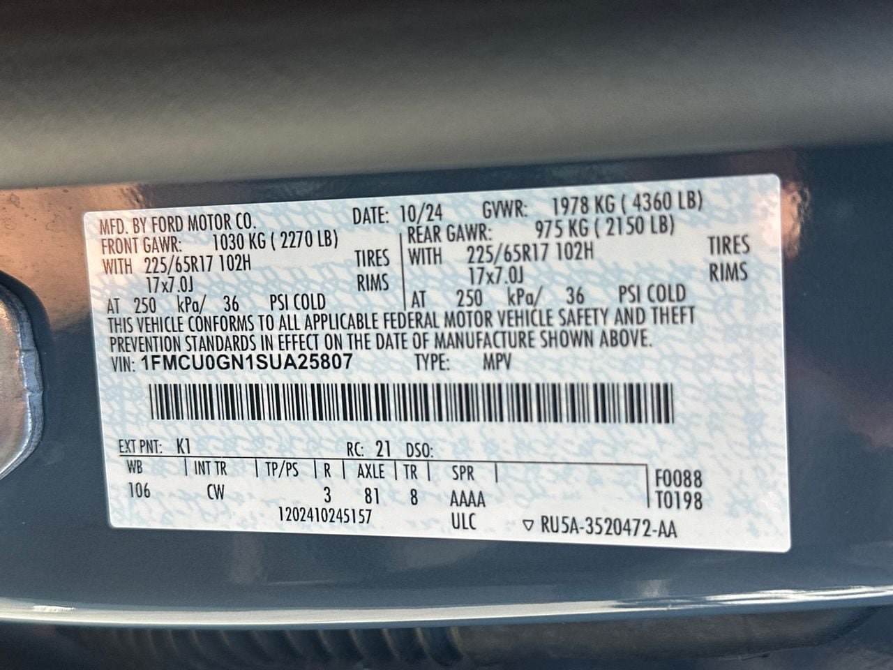 Certified 2025 Ford Escape Active FWD image 34
