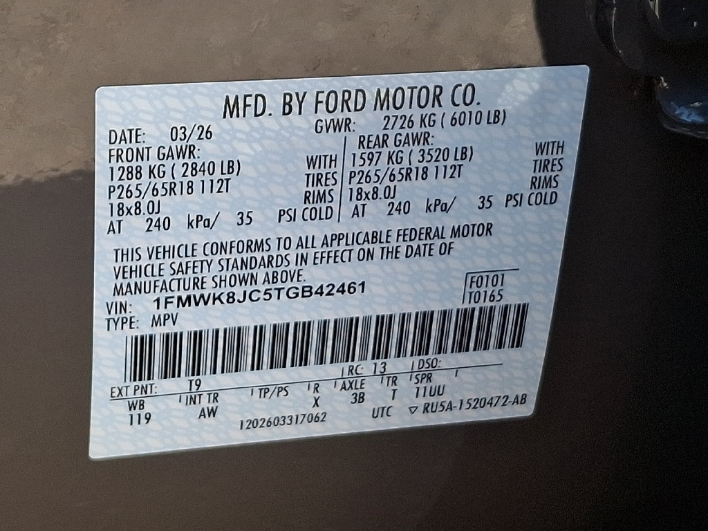 Certified 2026 Ford Explorer Tremor w/ Tremor Ultimate Package AWD/4WD image 28