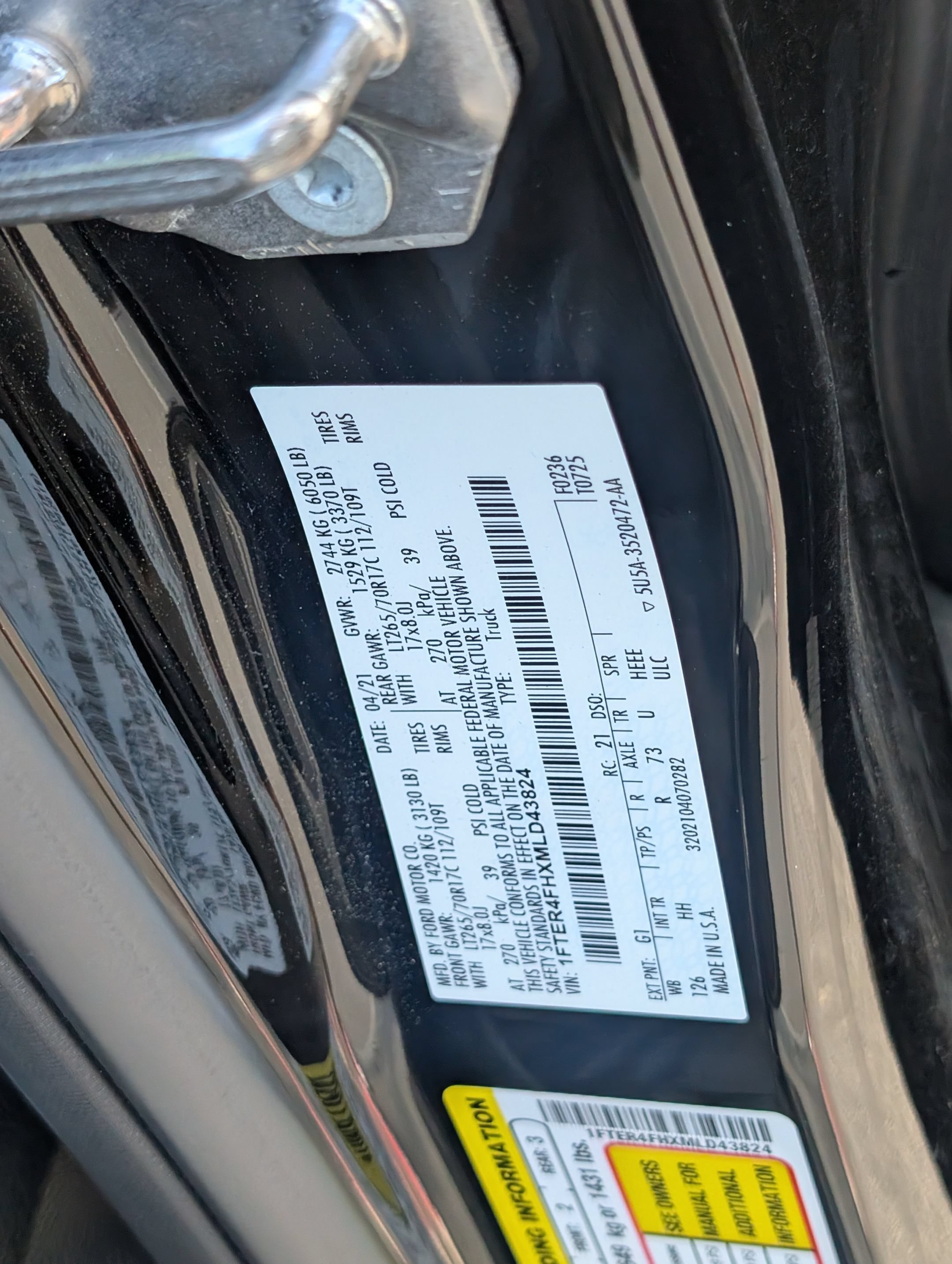 Certified 2021 Ford Ranger Lariat w/ Tremor Off-Road Package AWD/4WD image 37