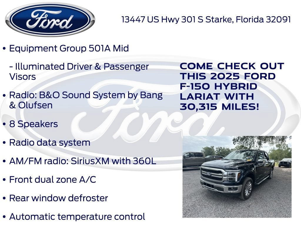 Certified 2025 Ford F150 Lariat w/ Equipment Group 501A Mid AWD/4WD image 21