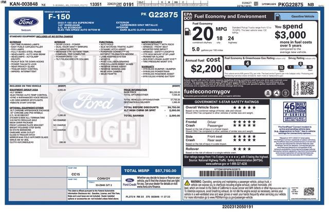 Certified 2023 Ford F150 XLT w/ Equipment Group 302A High image 12