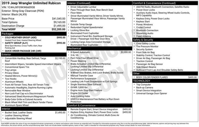 Used 2019 Jeep Wrangler Unlimited Rubicon w/ Safety Group AWD/4WD image 2