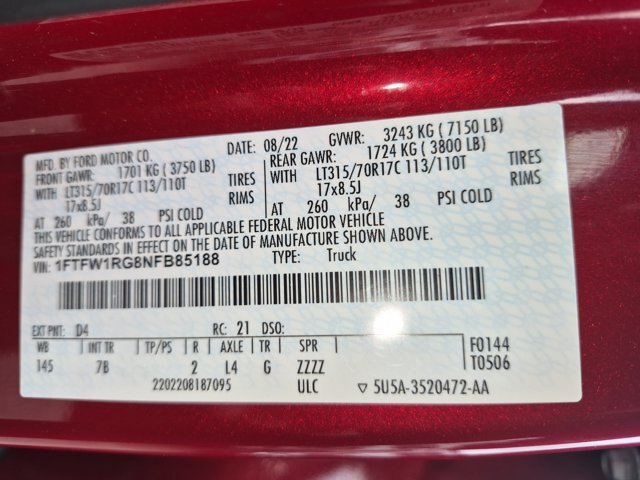 Certified 2022 Ford F150 Raptor AWD/4WD image 38