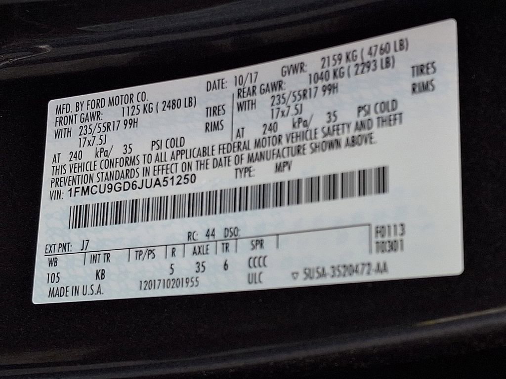 Certified 2018 Ford Escape SE w/ SE Sync 3 Package image 26