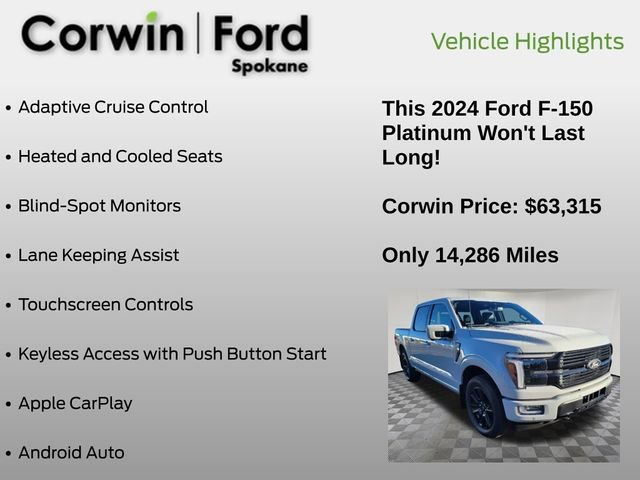 Certified 2024 Ford F150 Platinum image 16