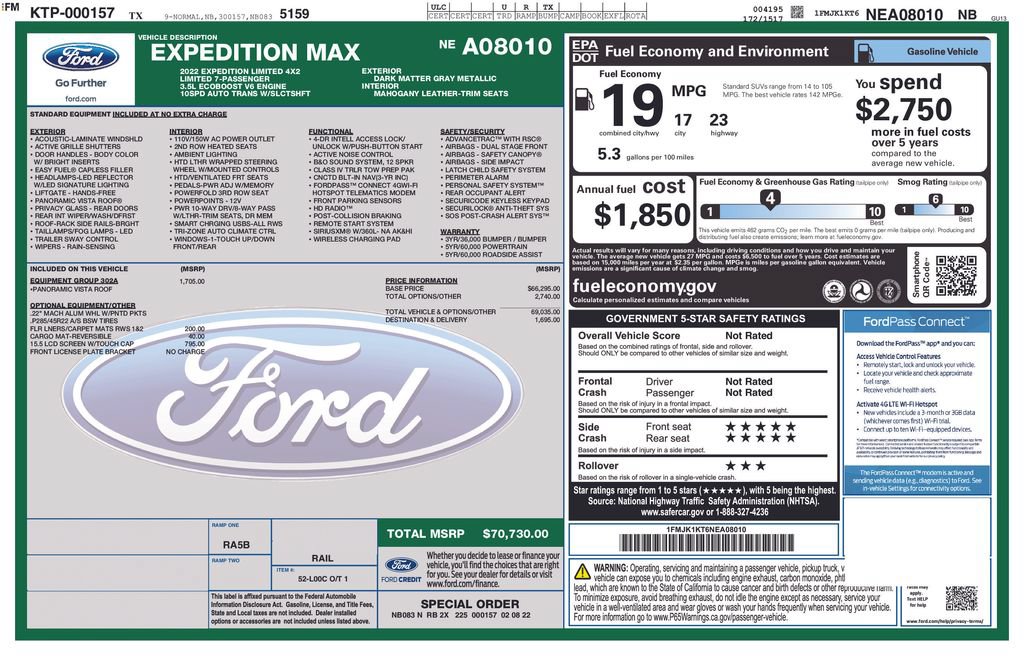 Certified 2022 Ford Expedition Max Limited RWD image 33