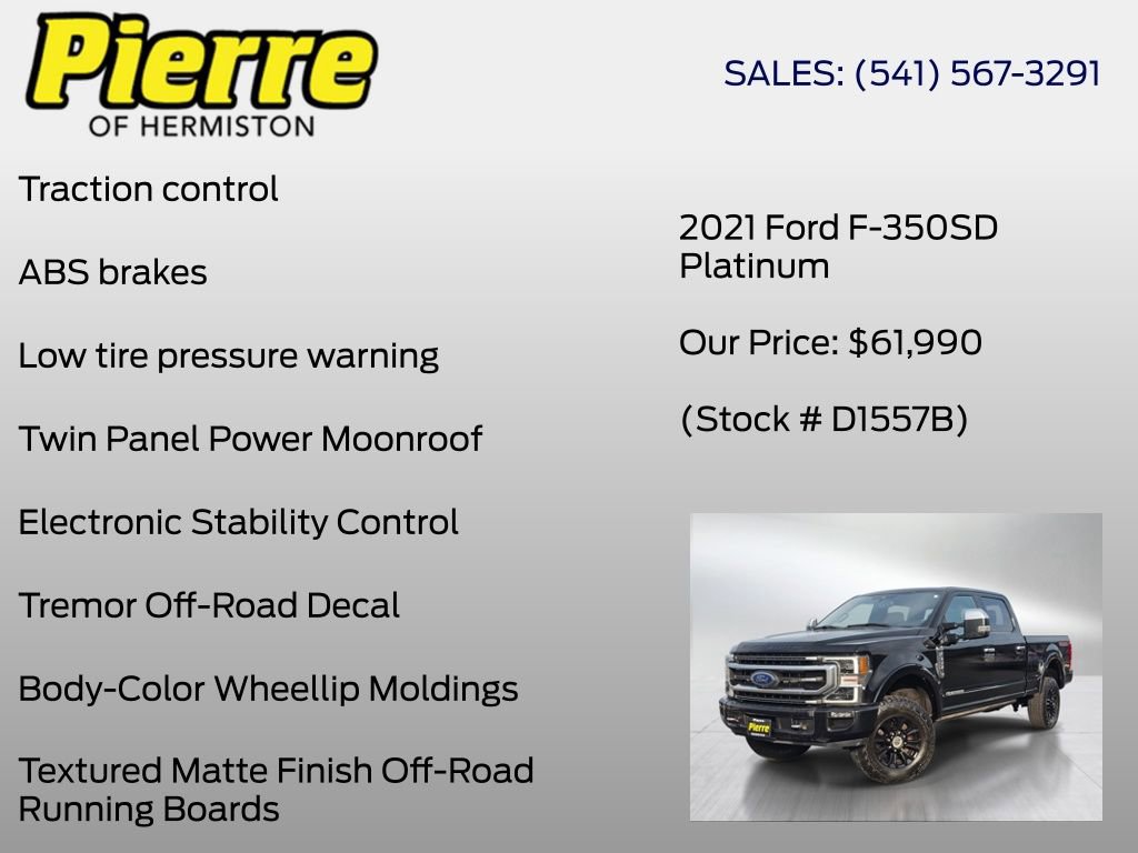 Certified 2021 Ford F350 Platinum w/ Tremor Off-Road Package AWD/4WD image 13