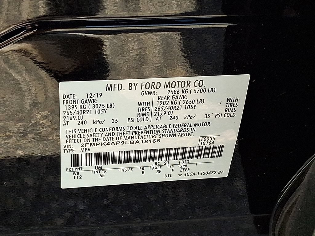Certified 2020 Ford Edge ST w/ Equipment Group 401A AWD/4WD image 26