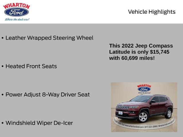 Used 2022 Jeep Compass Latitude w/ Convenience Group FWD image 30
