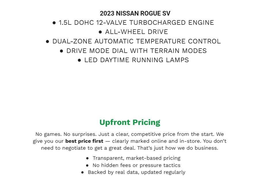 Used 2023 Nissan Rogue SV AWD/4WD image 2
