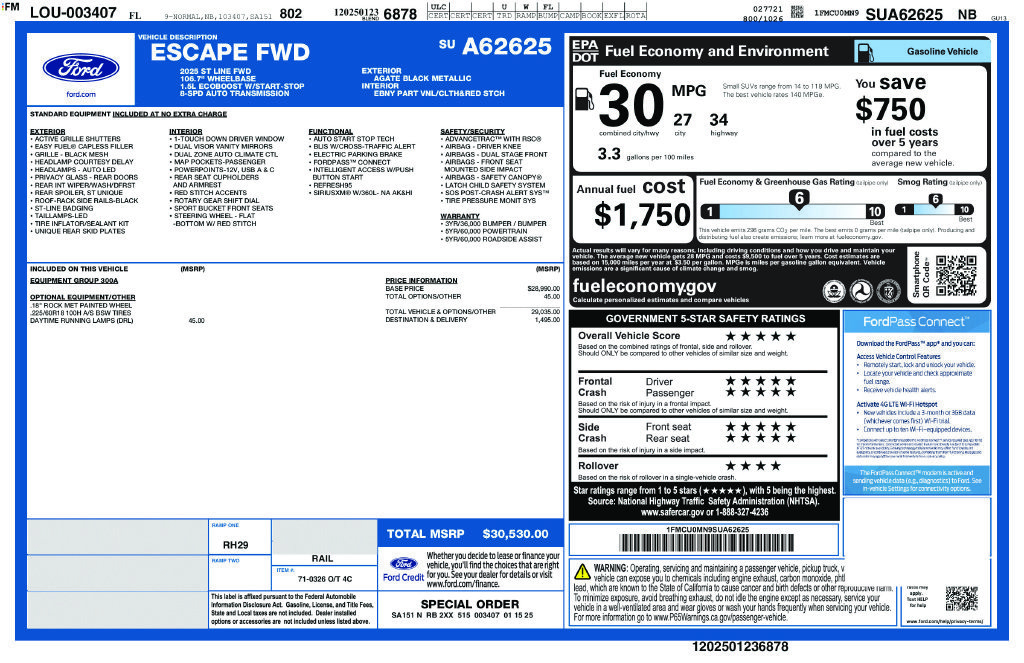 Certified 2025 Ford Escape ST-Line FWD image 5