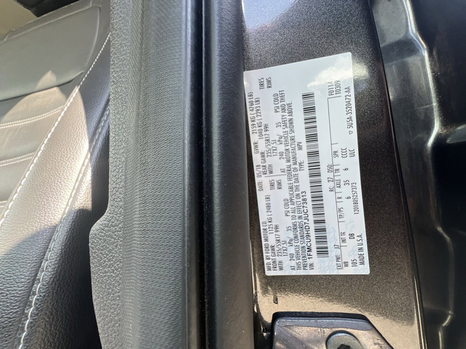 Certified 2018 Ford Escape SEL AWD/4WD image 22