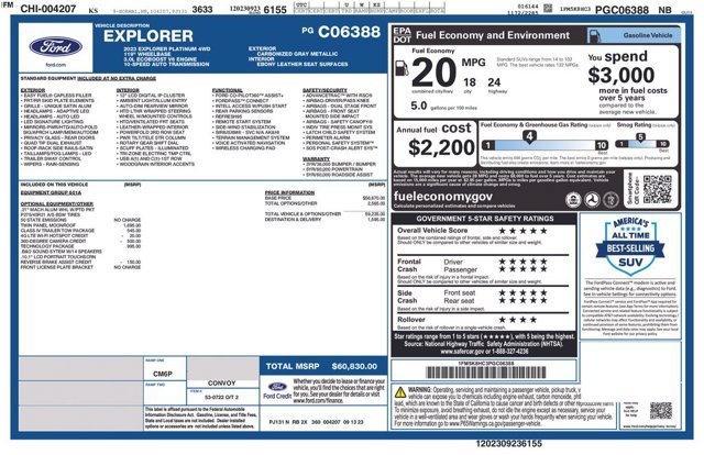 Certified 2023 Ford Explorer Platinum w/ Technology Package AWD/4WD image 33