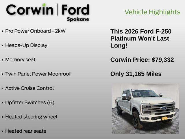 Certified 2026 Ford F250 Platinum w/ Platinum Plus Package AWD/4WD image 25