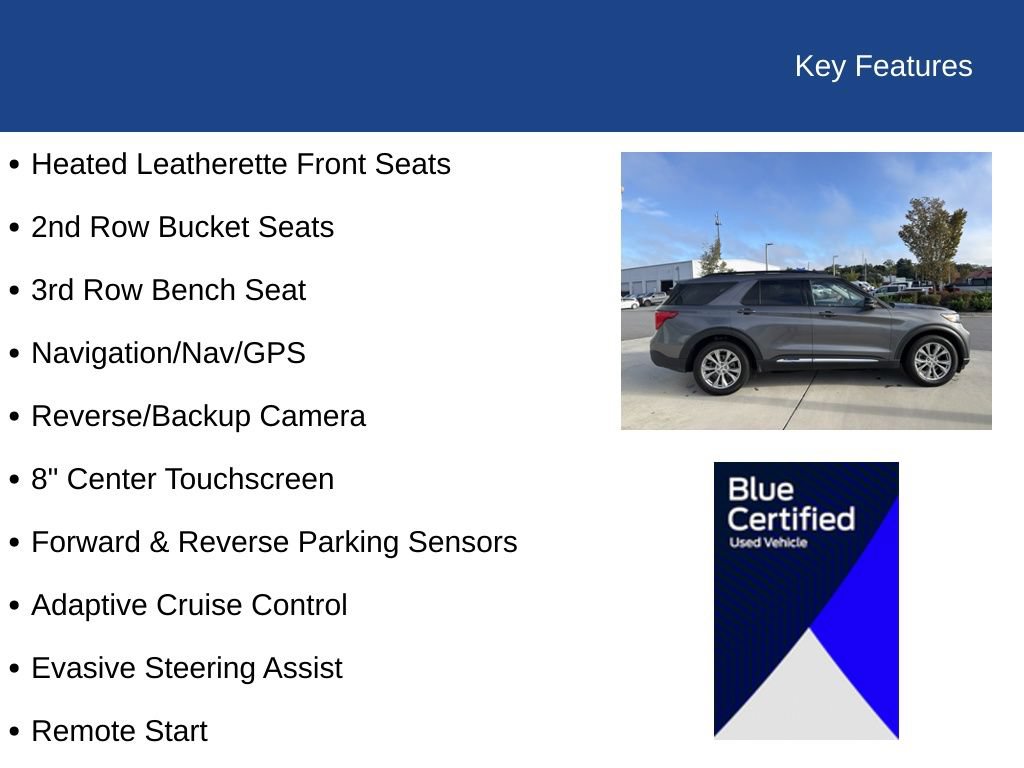 Certified 2024 Ford Explorer XLT w/ Equipment Group 202A RWD image 34