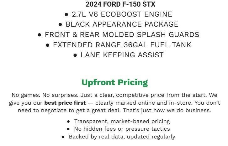 Certified 2024 Ford F150 STX w/ STX Black Appearance Package