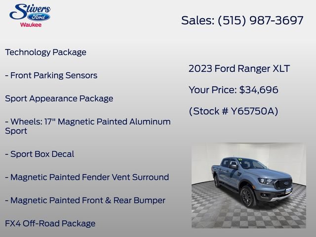Certified 2023 Ford Ranger XLT w/ Equipment Group 302A High AWD/4WD image 22