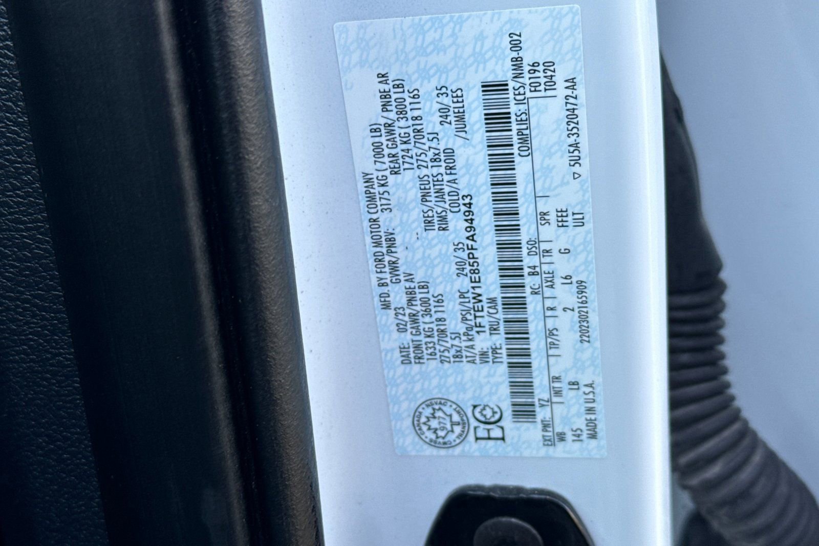 Certified 2023 Ford F150 Tremor w/ 360 Degree Camera Package image 29