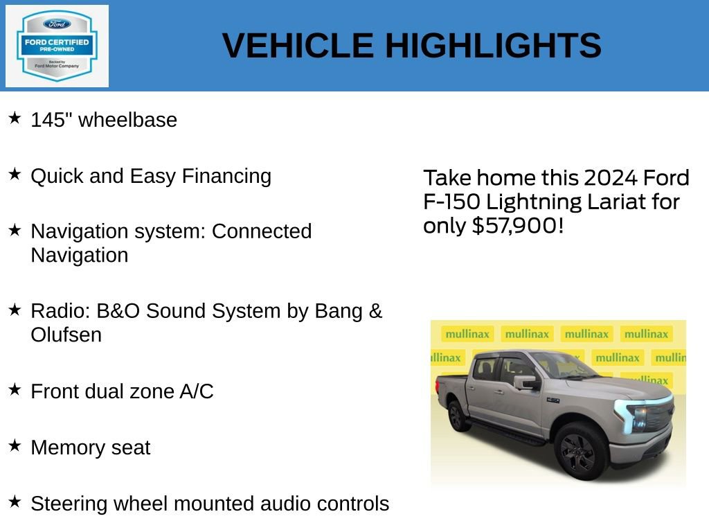 Certified 2024 Ford F150 Lightning Lariat image 33