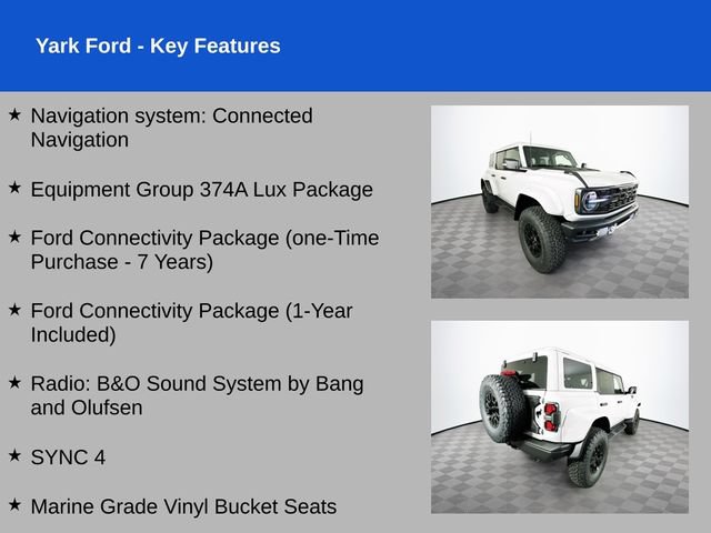 Certified 2026 Ford Bronco Raptor w/ Interior Carbon Fiber Pack AWD/4WD image 2