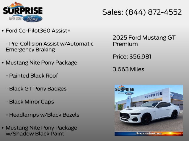 Certified 2025 Ford Mustang GT Premium w/ GT Performance Package RWD image 13