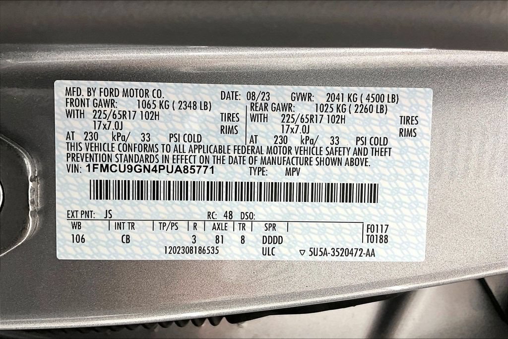 Certified 2023 Ford Escape Active AWD/4WD image 34