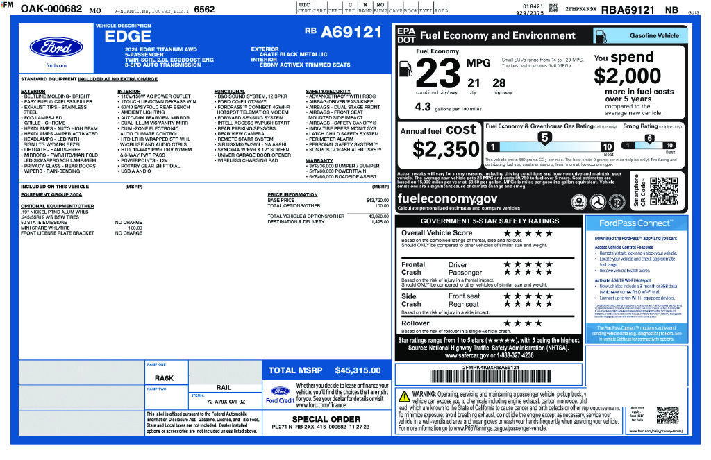 Certified 2024 Ford Edge Titanium AWD/4WD image 25