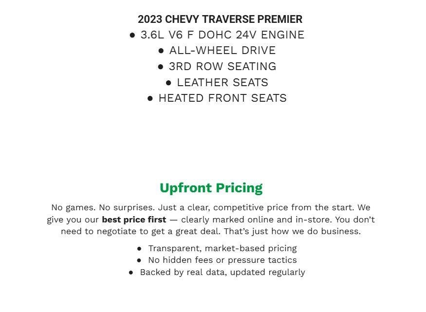 Used 2023 Chevrolet Traverse Premier AWD/4WD image 2