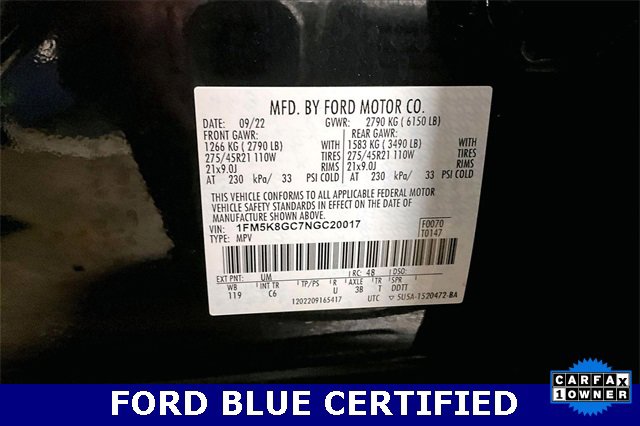 Certified 2022 Ford Explorer ST w/ Equipment Group 401A image 18