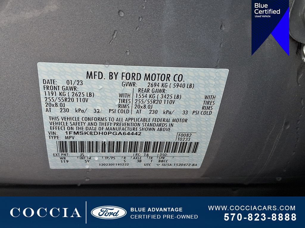 Certified 2023 Ford Explorer XLT w/ Equipment Group 202A AWD/4WD image 28