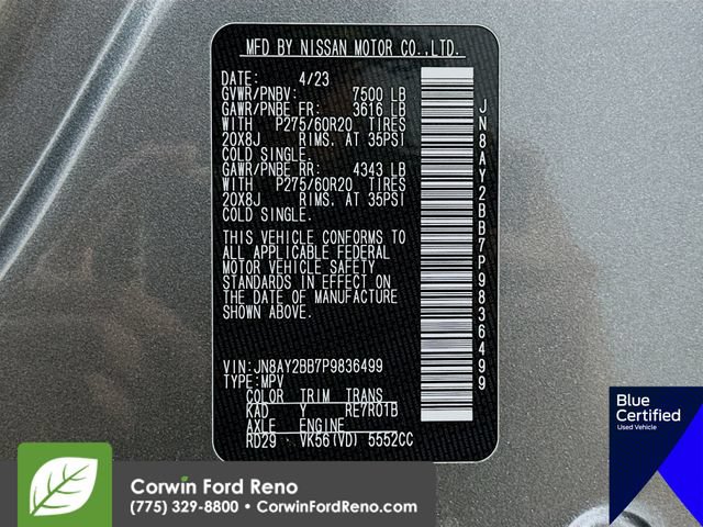 Used 2023 Nissan Armada SL w/ Midnight Edition Package AWD/4WD image 39
