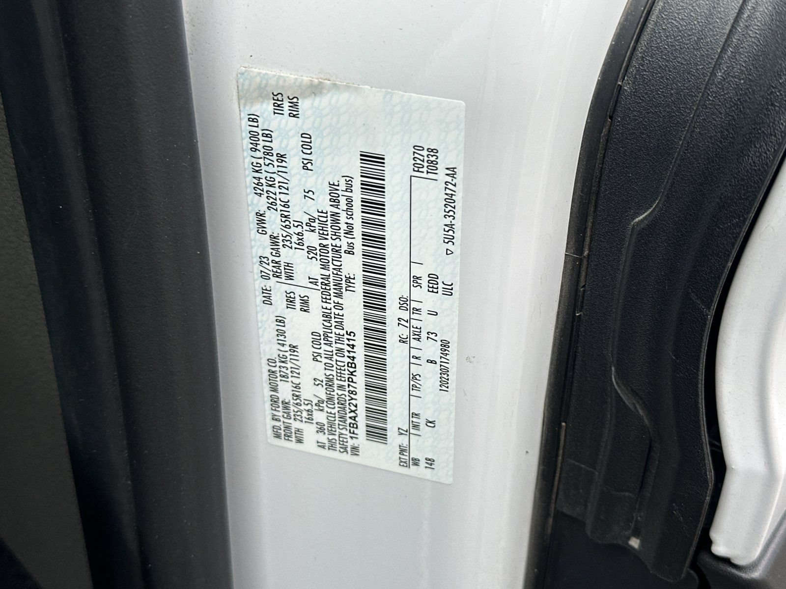 Certified 2023 Ford Transit 350 XLT RWD image 41