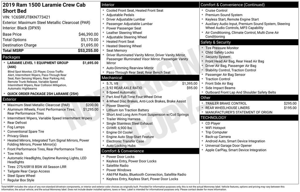 Used 2019 RAM 1500 Laramie AWD/4WD image 46