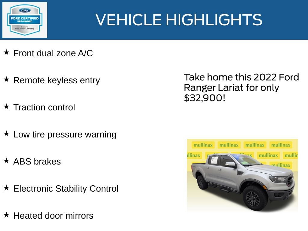 Certified 2022 Ford Ranger Lariat w/ Tremor Off-Road Package AWD/4WD image 12