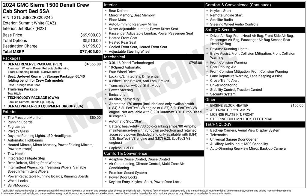 Used 2024 GMC Sierra 1500 Denali w/ Denali Reserve Package AWD/4WD image 3