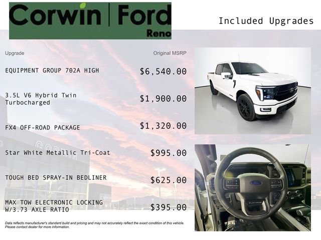 Certified 2025 Ford F150 Platinum w/ Equipment Group 702A High AWD/4WD image 3