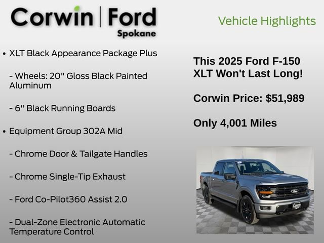 Certified 2025 Ford F150 XLT w/ Equipment Group 302A MID image 13