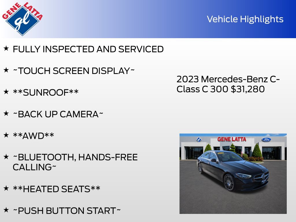 Used 2023 Mercedes-Benz C 300 4MATIC Sedan image 32