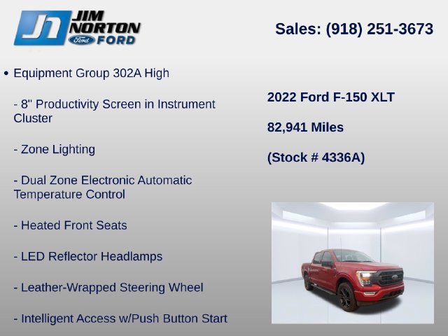 Certified 2022 Ford F150 XLT w/ Equipment Group 302A High AWD/4WD image 14