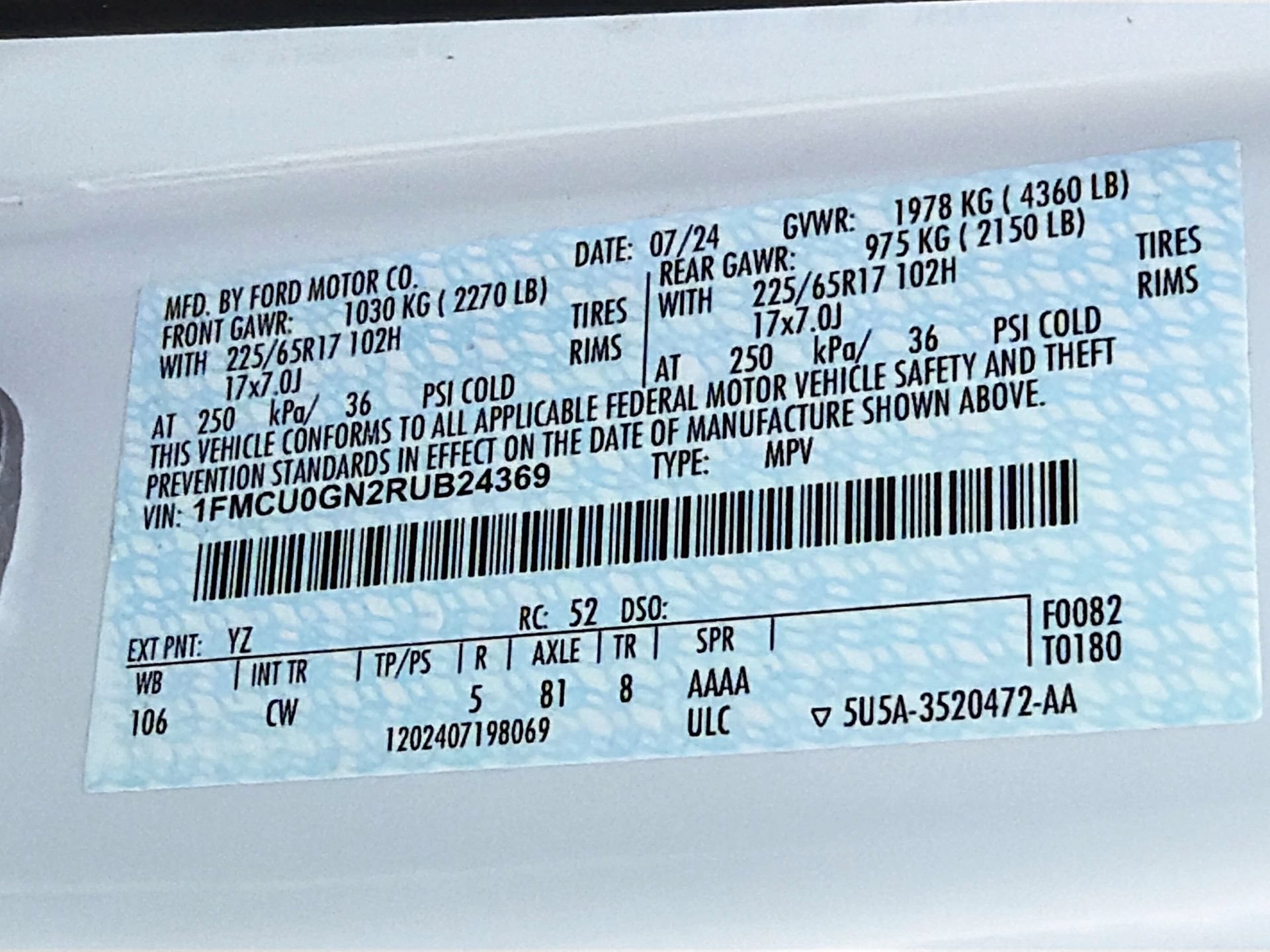 Certified 2024 Ford Escape Active w/ Tech Pack #1 FWD image 35