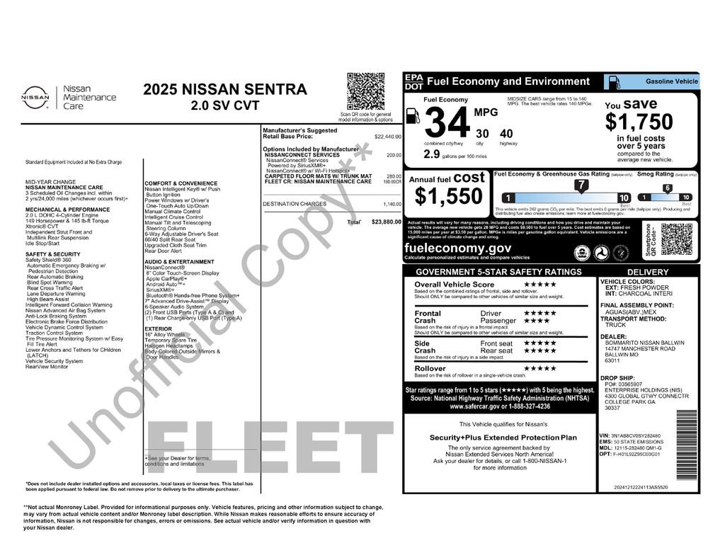 Used 2025 Nissan Sentra SV FWD image 26