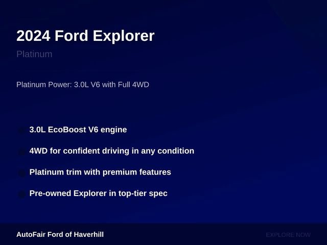 Certified 2024 Ford Explorer Platinum w/ Technology Package AWD/4WD image 5